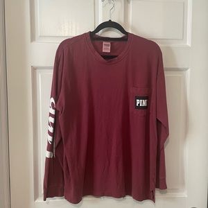 PINK long sleeved relaxed top